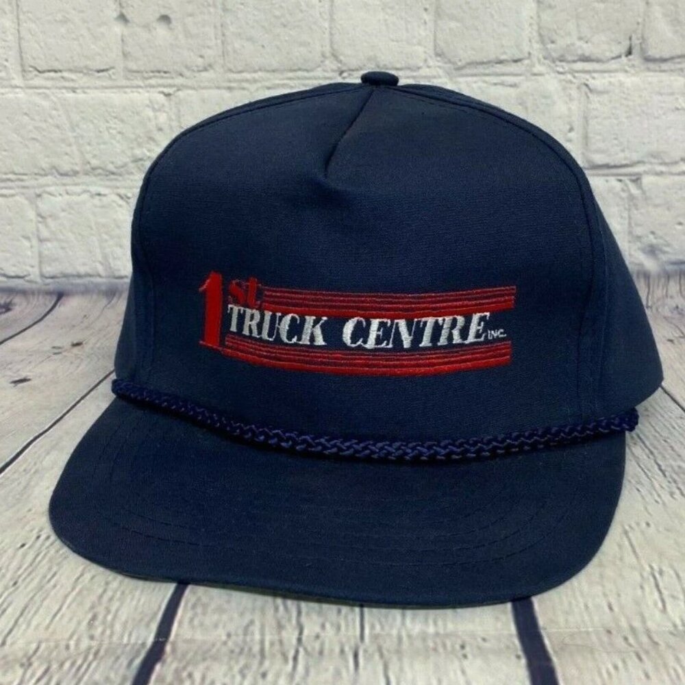 Vintage Rope 1st Truck Centre Trucker Hat Cap Embroidered One Size Item 1